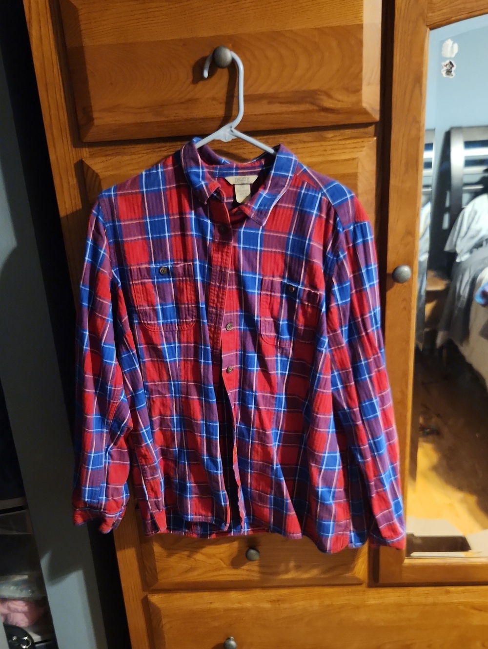 Blue & Red 2XL Flannel Shirt
